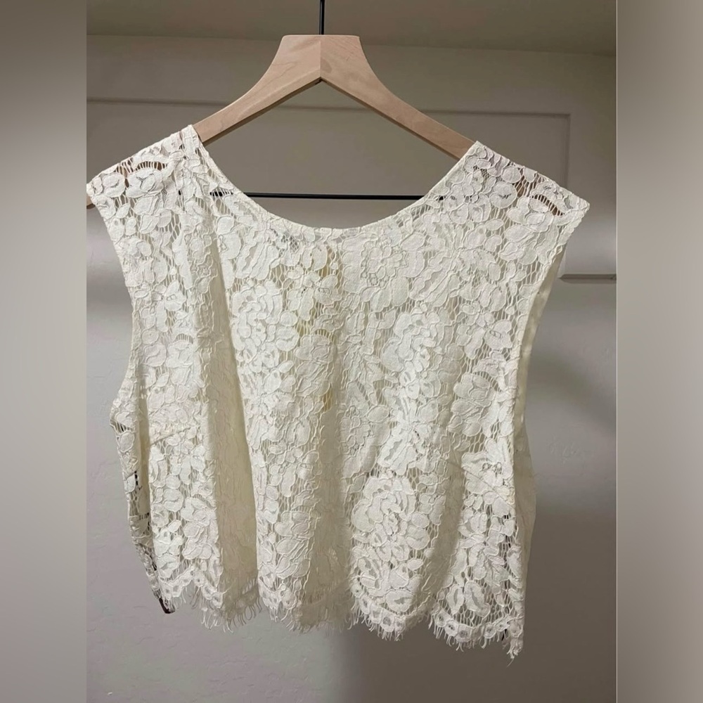 Jenny Yoo Floral Lace Top